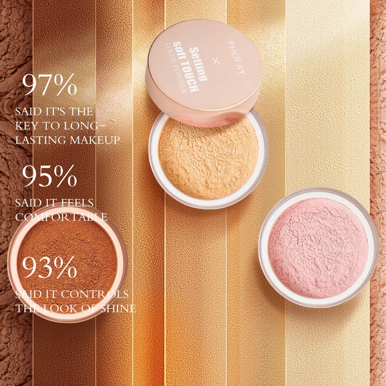 PHOFAY Setting Soft Touch Loose Powder for a flawless matte finish