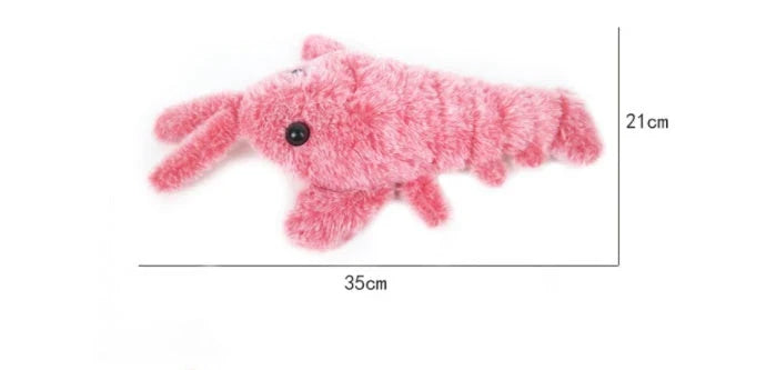 Vibrant Leaping Lobster USB-Powered Pet Toy with Swinging Tail and Automatic Movement