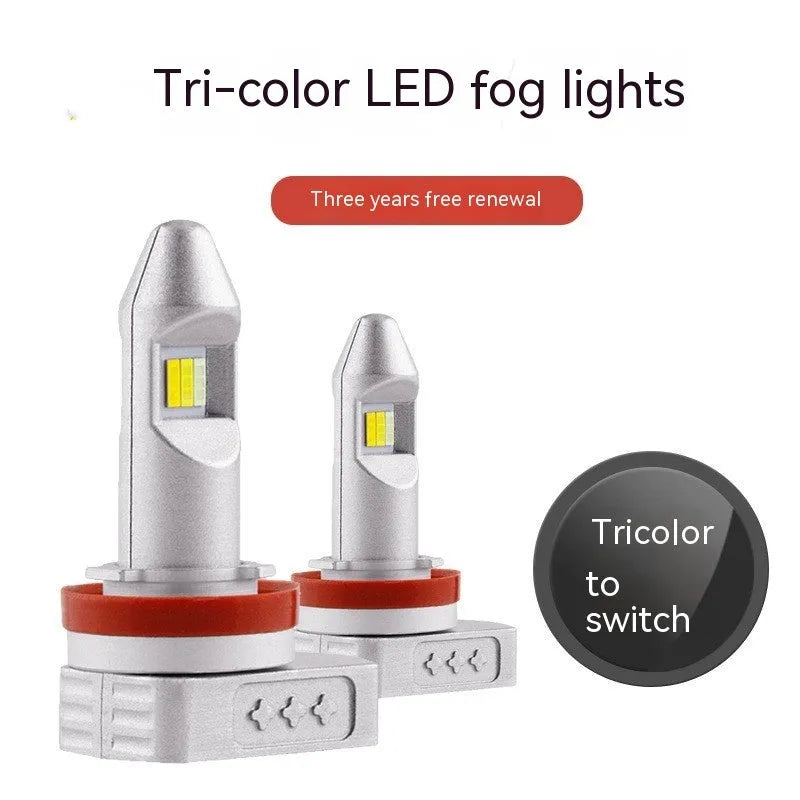 Aluminium LED fog lamp bulb with 6500K white light, compatible with H8 H9 H11 PSX24 PSX26 9005 9006 formats