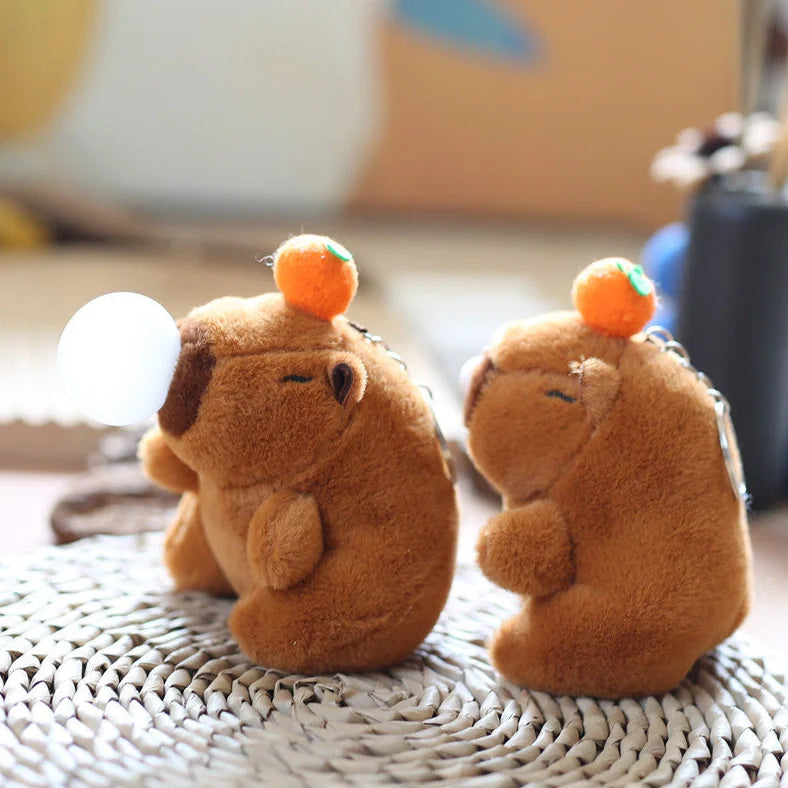 12cm spit bubble design stuffed toy pendant with super soft short plush fabric