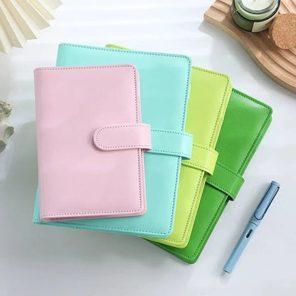 Solid colour A5 PU leather notebook shell with zipper closure in various colour options
