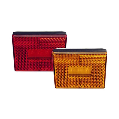 Red and yellow LED trailer side clearance lamp with 19cm wire and UV PC lens