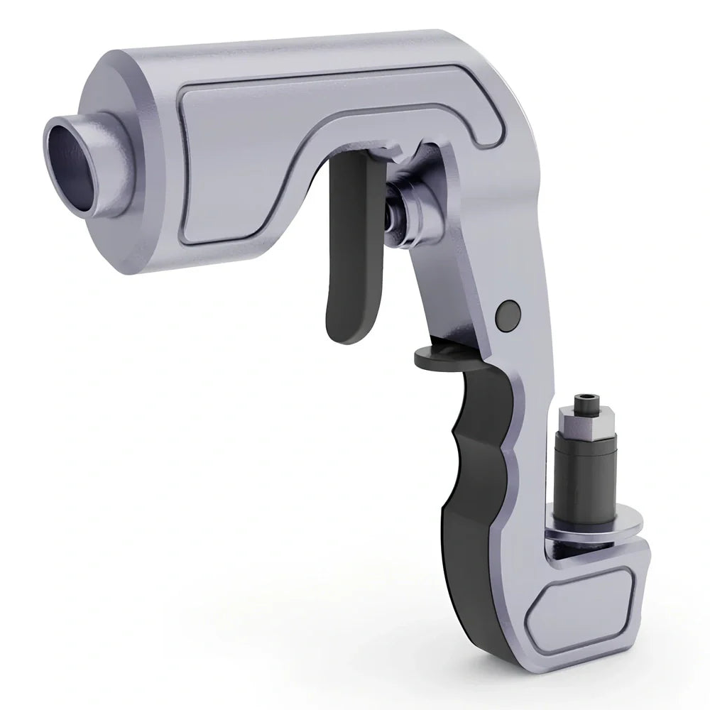 Plastic champagne jet gun for bar parties in gold, black, red and silver colour options