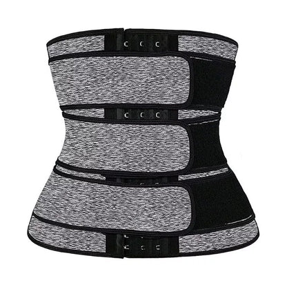 Men's neoprene waist belt for sports and fitness support in grey and black