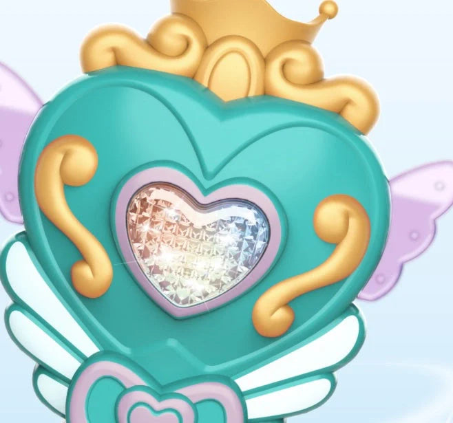 Pink electric magic wand bubble blower for kids with LED lights and music