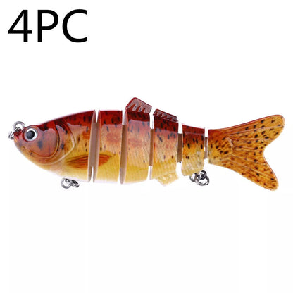 Plastic bait fish with high-strength hooks for effective fishing