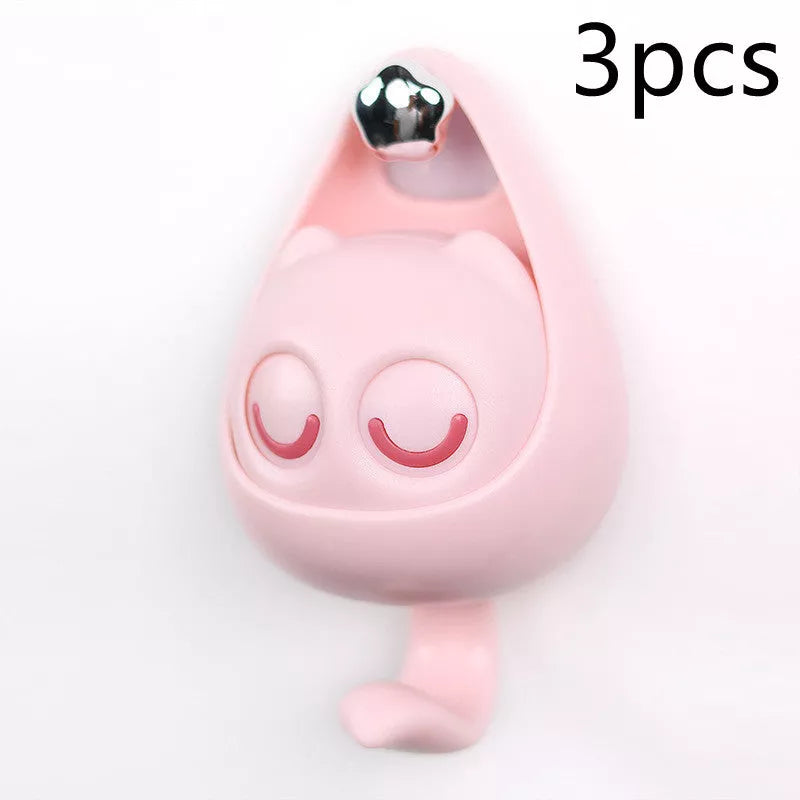 Interactive blink cat coat hook in six colors, perfect for home decor and organization