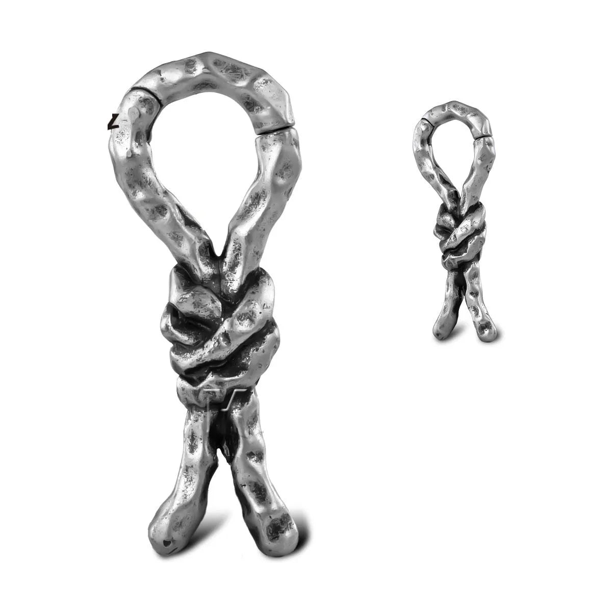Copper bending design piercing earrings with 4mm diameter for auricle placement