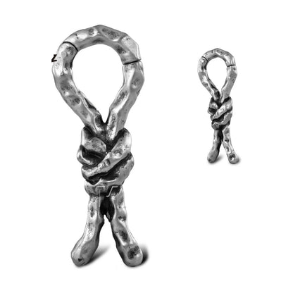 Copper bending design piercing earrings with 4mm diameter for auricle placement