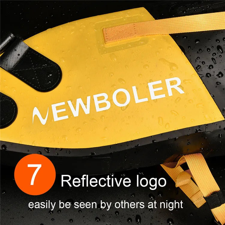 Waterproof large tail bag for cycling with 13-litre capacity and PVC construction in black, green, or yellow