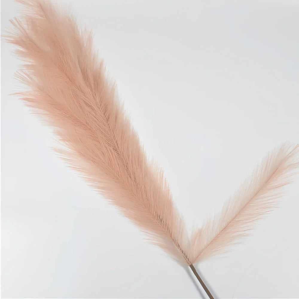 110cm long pampas simulation reed grass with 18 forks in dark grey colour, measuring 76cm hair length