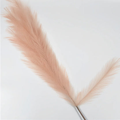 110cm long pampas simulation reed grass with 18 forks in dark grey colour, measuring 76cm hair length