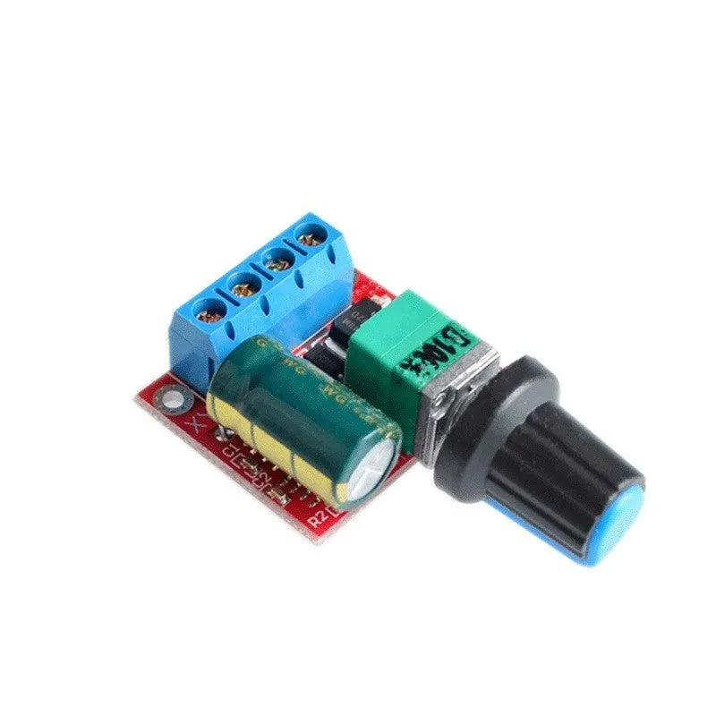 PWM DC motor governor with adjustment knob, measuring 30mm long by 26mm wide by 14mm high