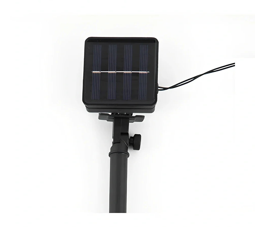 Solar water drop bulb lantern with LED lights in garden setting showing weather-resistant construction