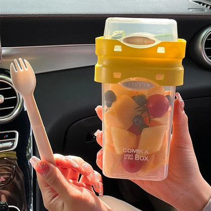 Versatile Meal Prep Container with Dual Compartments for Portable Lunch Box