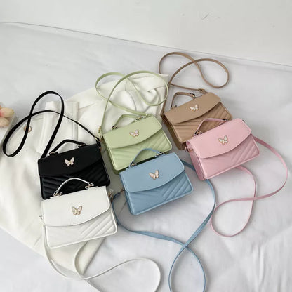 Women's PU shoulder messenger bag in multiple colors with adjustable strap