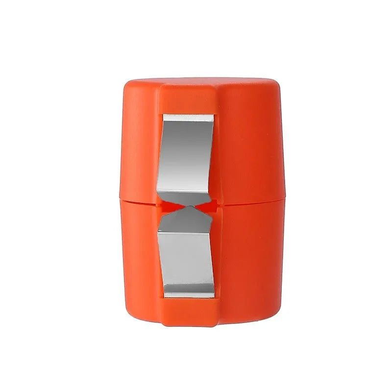 Vibrant coloured egg shell opener tool for clean cracking and beating in kitchen