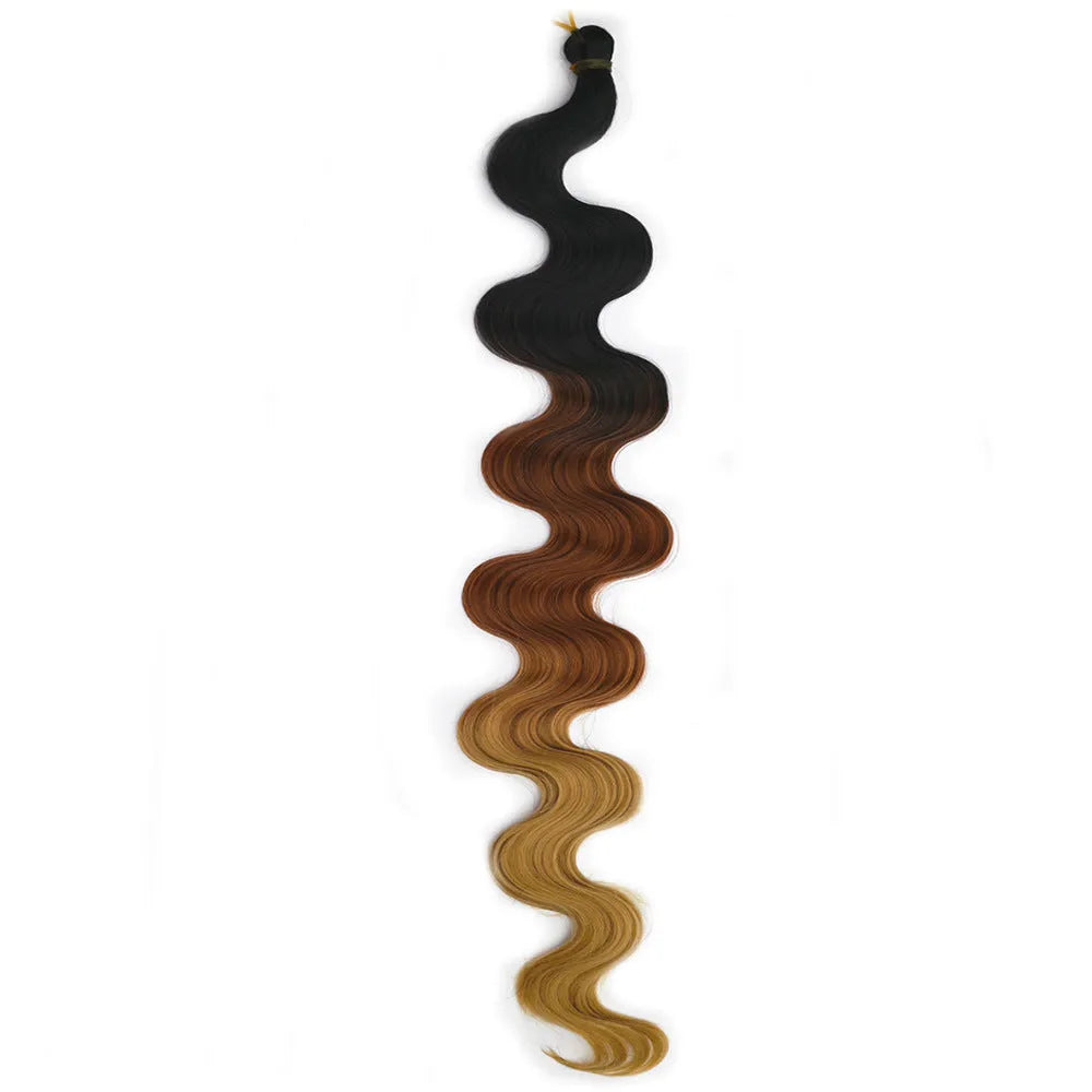 24-inch wine red synthetic wig with big wave texture in crochet braid style