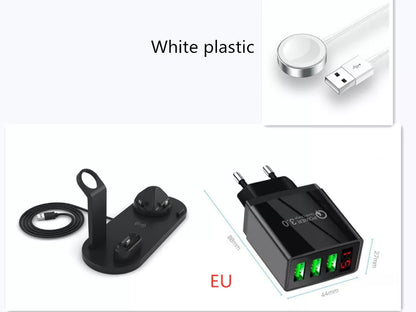 360-degree rotatable wireless charger stand with fast 10W charging for iPhone and Samsung devices