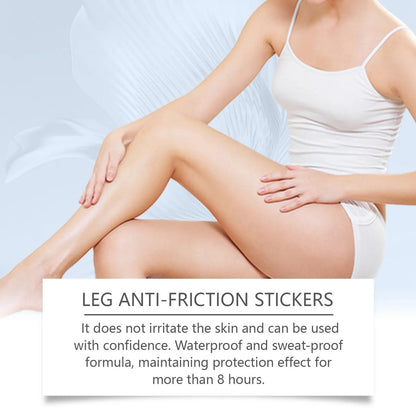 Pack of 10 leg anti-wear adhesive patches for preventing thigh chafing.