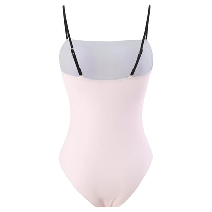 Women's two-piece bikini swimsuit with attached tulle skirt in polyester fabric
