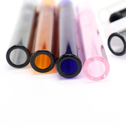 Clear glass telescopic suction nozzle pipe for aromatherapy diffusers in transparent pink colour