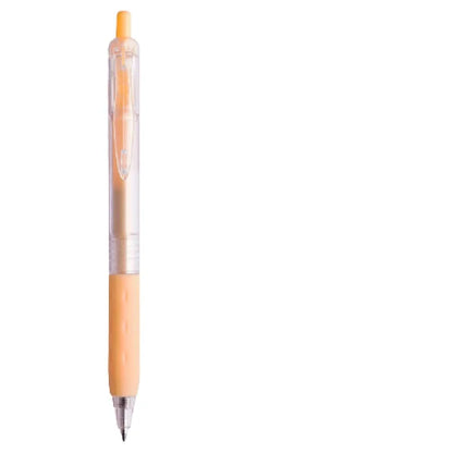 Bullet gel pen with 0.5mm tip, black ink and plastic barrel, shown in blue, green, grey, pink and yellow pen colours