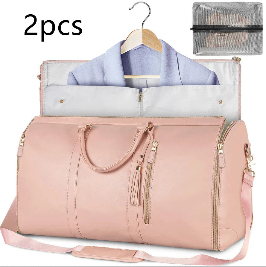 Spacious Travel Duffel Bag - Versatile Women's Handbag with Folding Suit Compartment in Multiple Color Options
