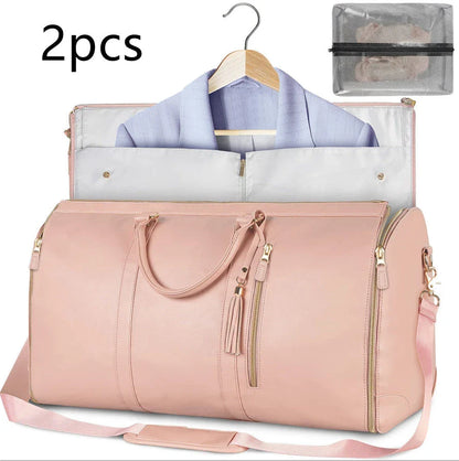 Spacious Travel Duffel Bag - Versatile Women's Handbag with Folding Suit Compartment in Multiple Color Options