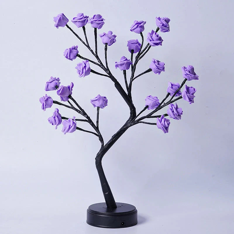 Elegant USB Rose Lamp with mesmerizing 3D floral design and variety of vibrant color options for romantic desk lighting