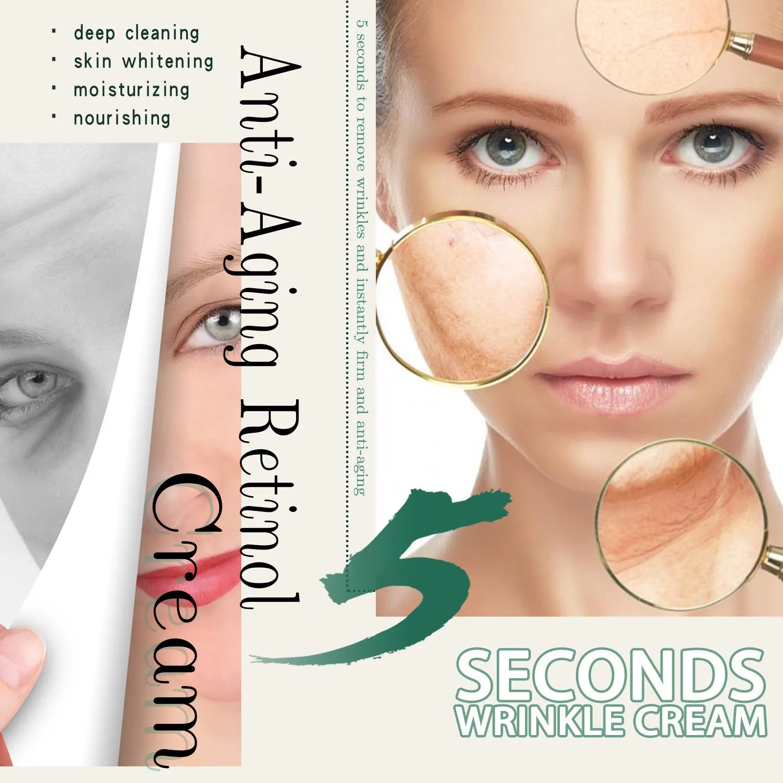 30g anti-aging anti-wrinkle face cream jar for facial hydration