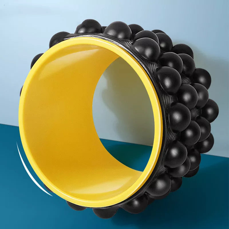 DFloating Point Yoga Wheel in various colors for back support and flexibility enhancement