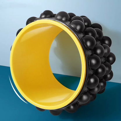 DFloating Point Yoga Wheel in various colors for back support and flexibility enhancement
