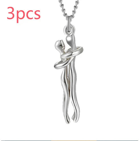 Stylish unisex love necklace with brass pendant in various color options, including rose gold, white black, black gold, and more.