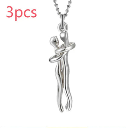Stylish unisex love necklace with brass pendant in various color options, including rose gold, white black, black gold, and more.
