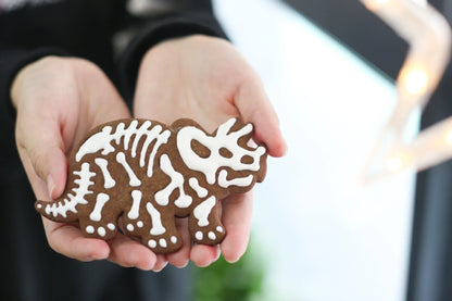 3D dinosaur-shaped baking molds for creating unique, edible treats and crafts