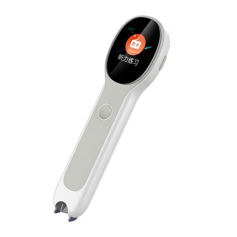White universal reading pen with USB cable for language learning and translation