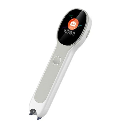 White universal reading pen with USB cable for language learning and translation