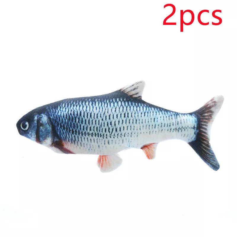 Electric simulation fish toy for cats with realistic movement and detachable cleaning feature