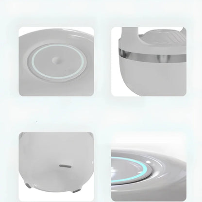 White or black anti-gravity water drop humidifier with atmospheric lamp and USB cable