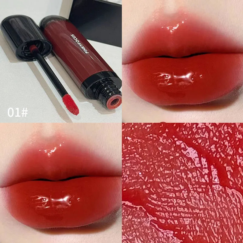 Black Citrus Mirror Lip Lacquer in six colours including Tomato and Sweet Potato.