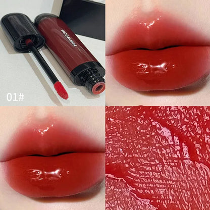 Black Citrus Mirror Lip Lacquer in six colours including Tomato and Sweet Potato.