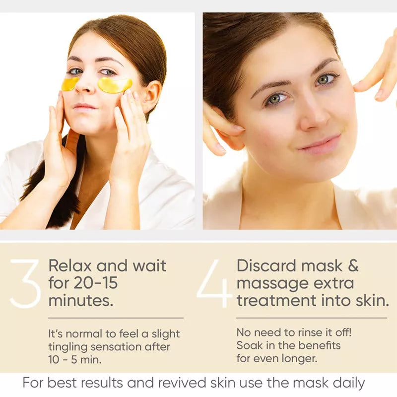 24K Gold Eye Mask Patch for under-eye bags and wrinkles