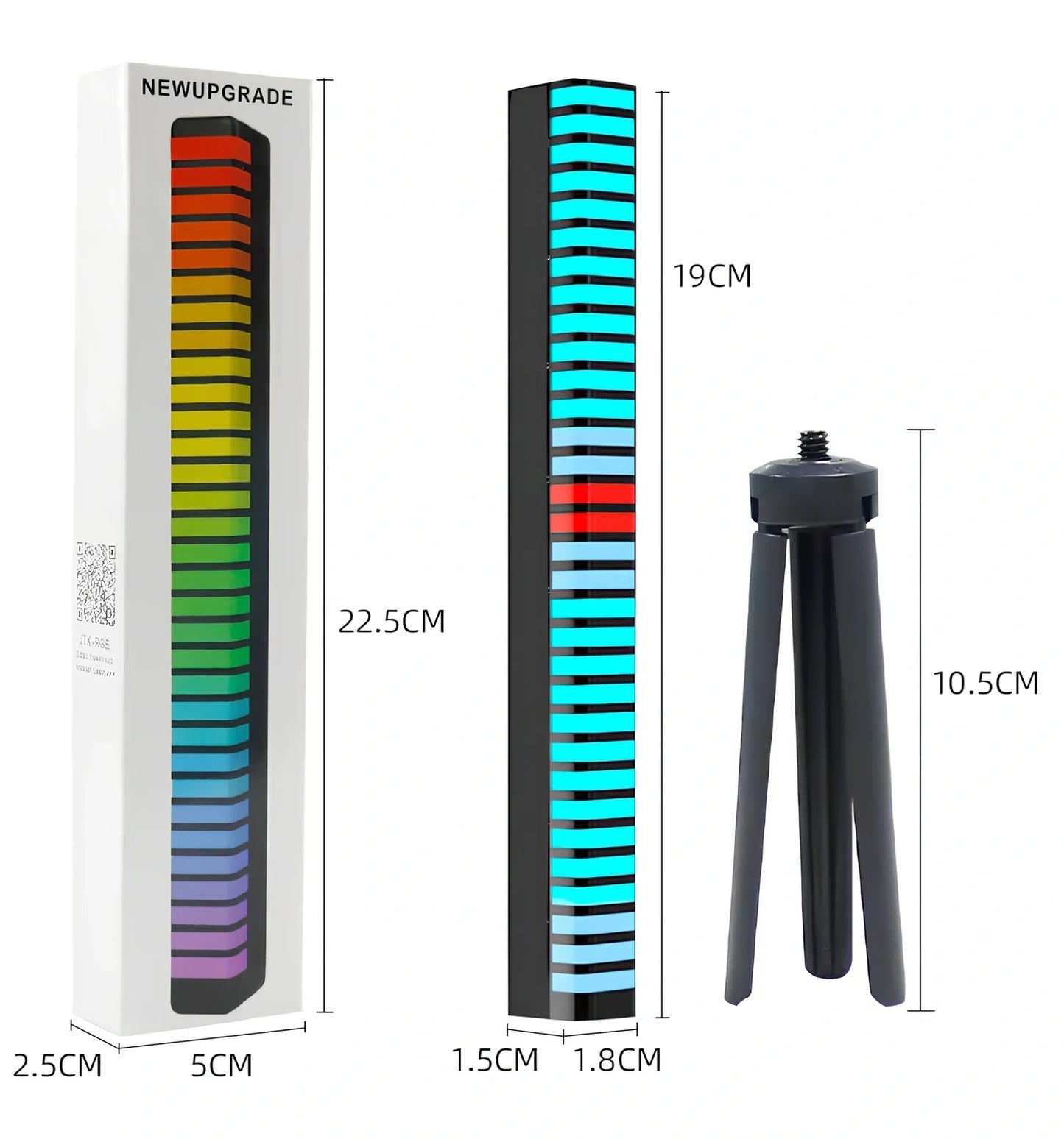 Voice control car atmosphere light bar with music rhythm sync feature and acrylic shell