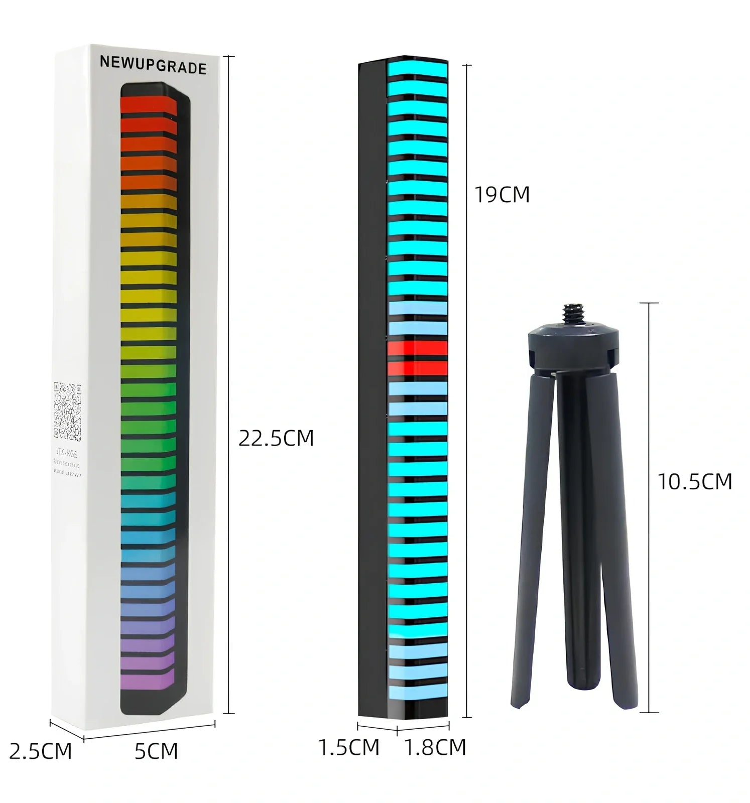 Voice control car atmosphere light bar with music rhythm sync feature and acrylic shell