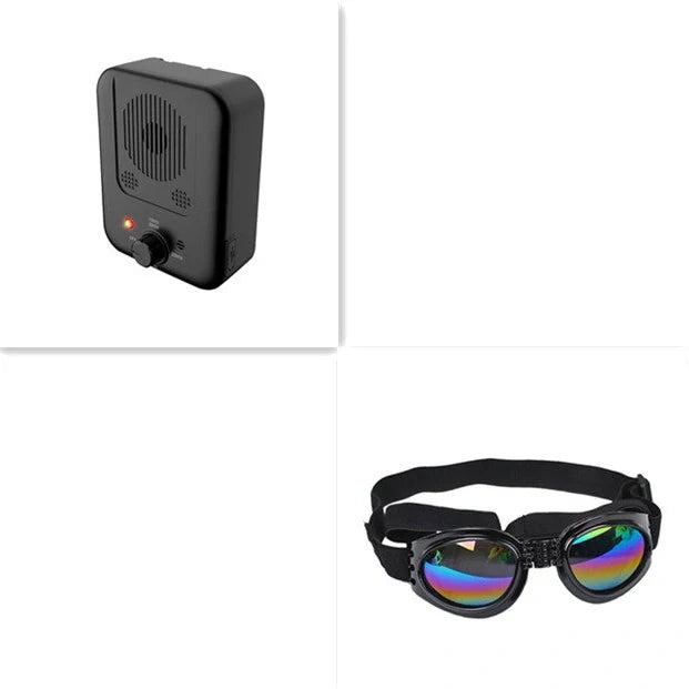 Ultrasonic anti-barking device for dogs with automatic 50-foot detection, suitable for outdoor mounting