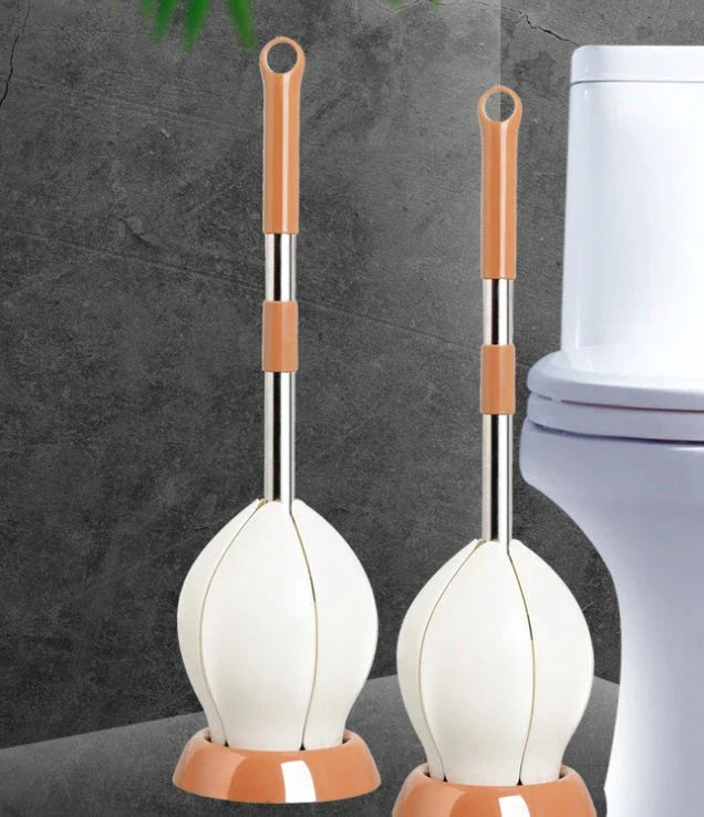 Premium silicone toilet brush with sturdy holder for easy, effective bathroom cleaning