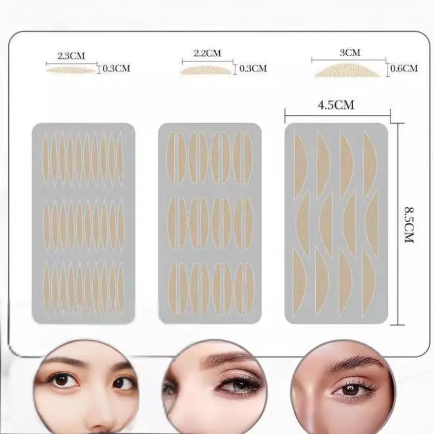 No glue eyelid sticker product in three sizes L, M, S made from non-woven fabric