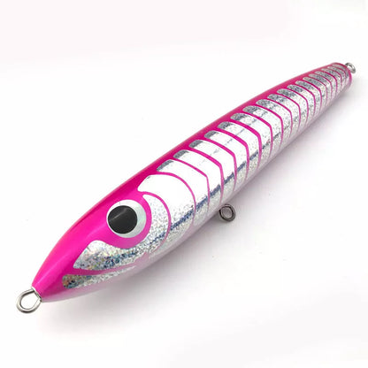 Handmade wood fishing lure for sea and boat fishing with realistic bionic design