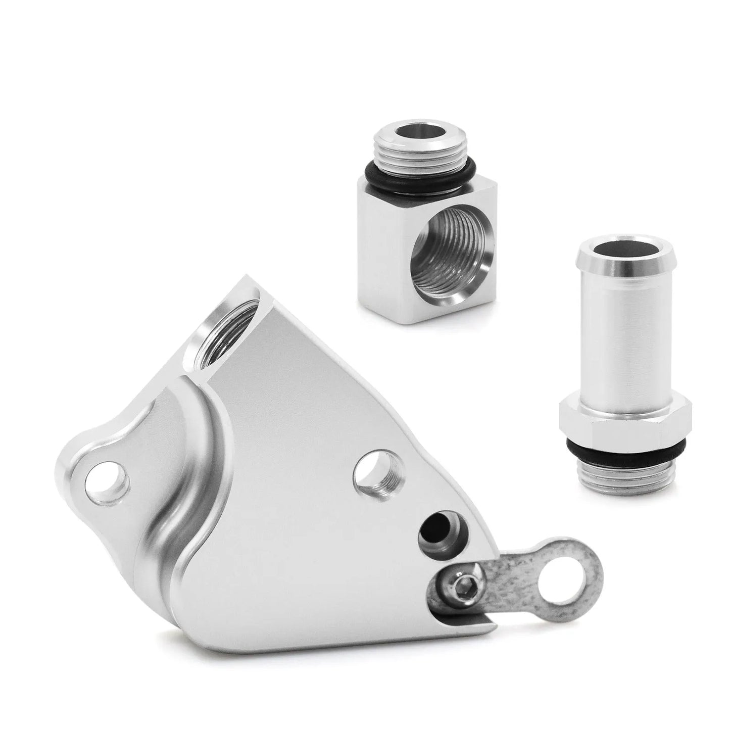 Aluminium alloy intake manifold coolant adapter for Honda K20 and K24 engines